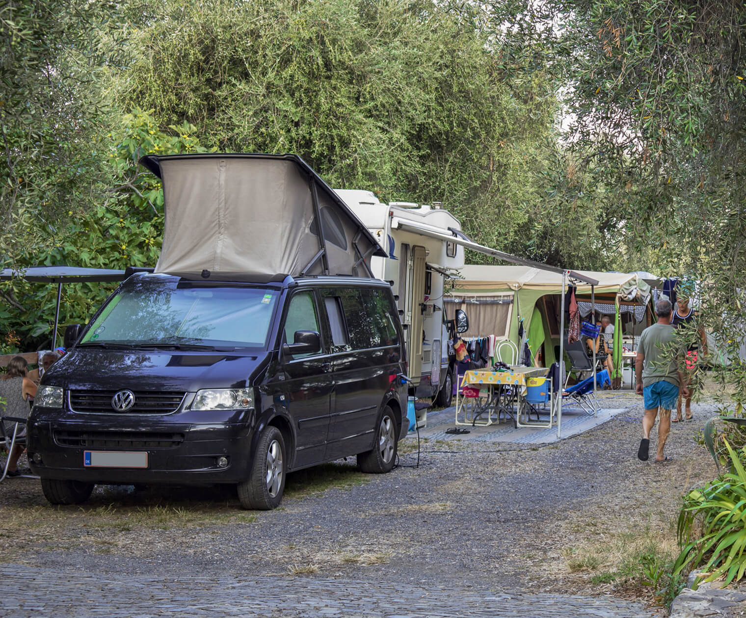 Pitches for camper vans and caravans